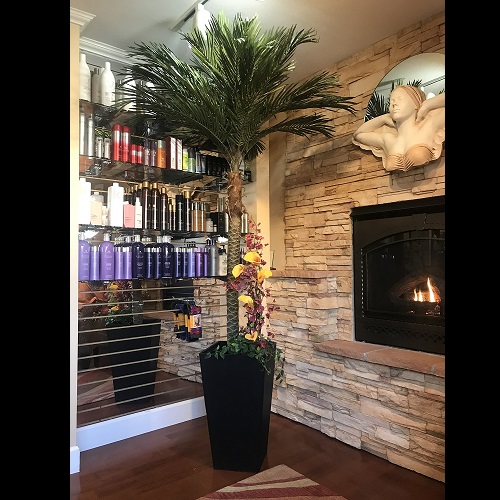 24'' Veradek Planter - Artificial Trees/Floor Plants - Black Planter Event Rentals for artificial trees